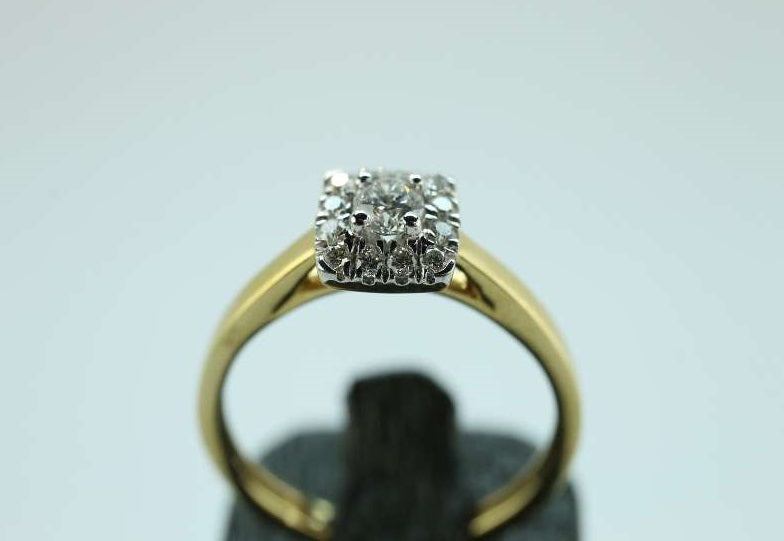 Bague or jaune diamant