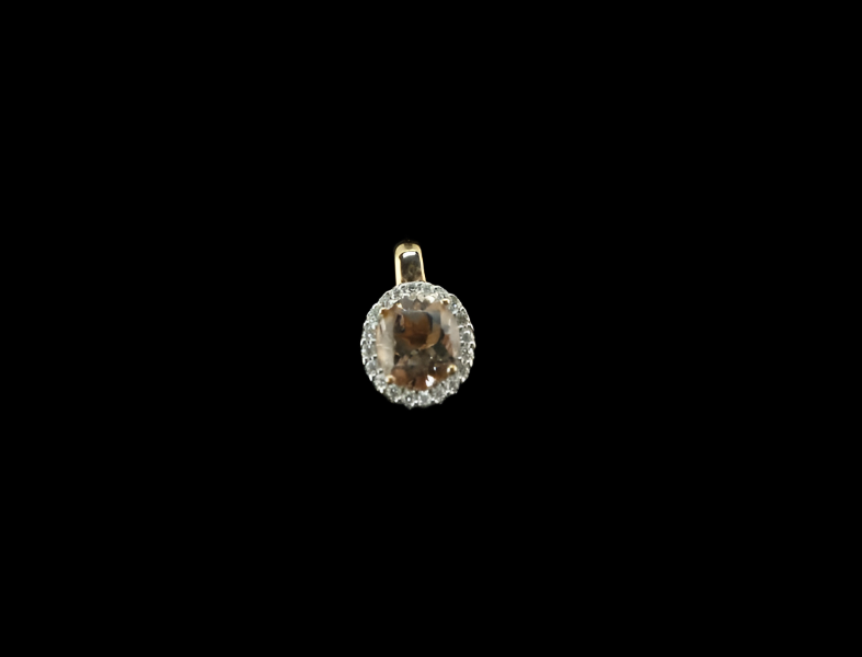 Pendentif or jaune et pierre