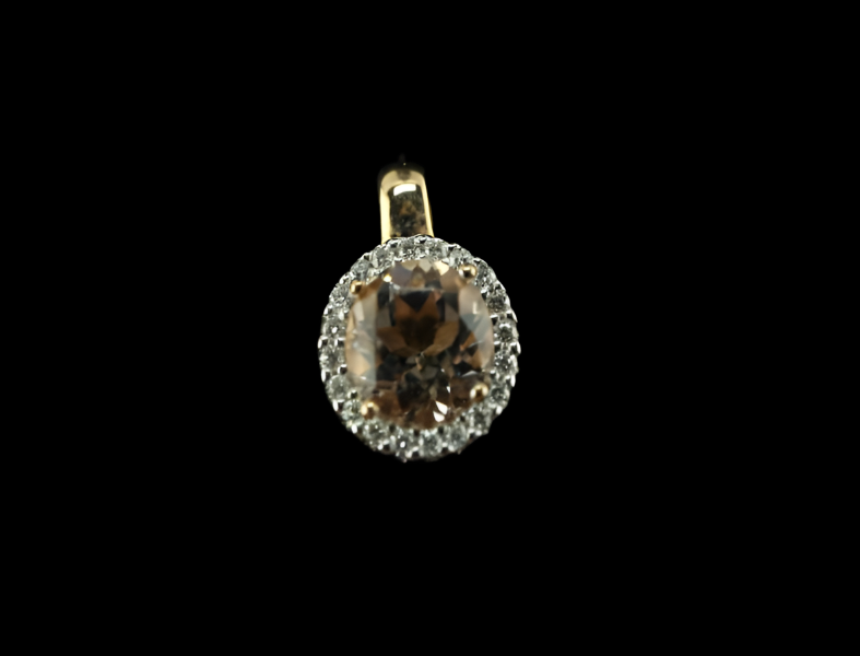 Pendentif or jaune et pierre