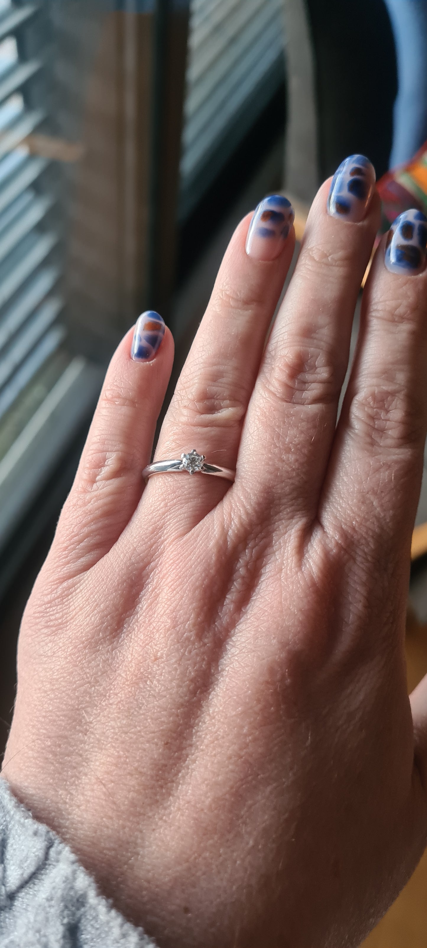 Bague or blanc et diamant