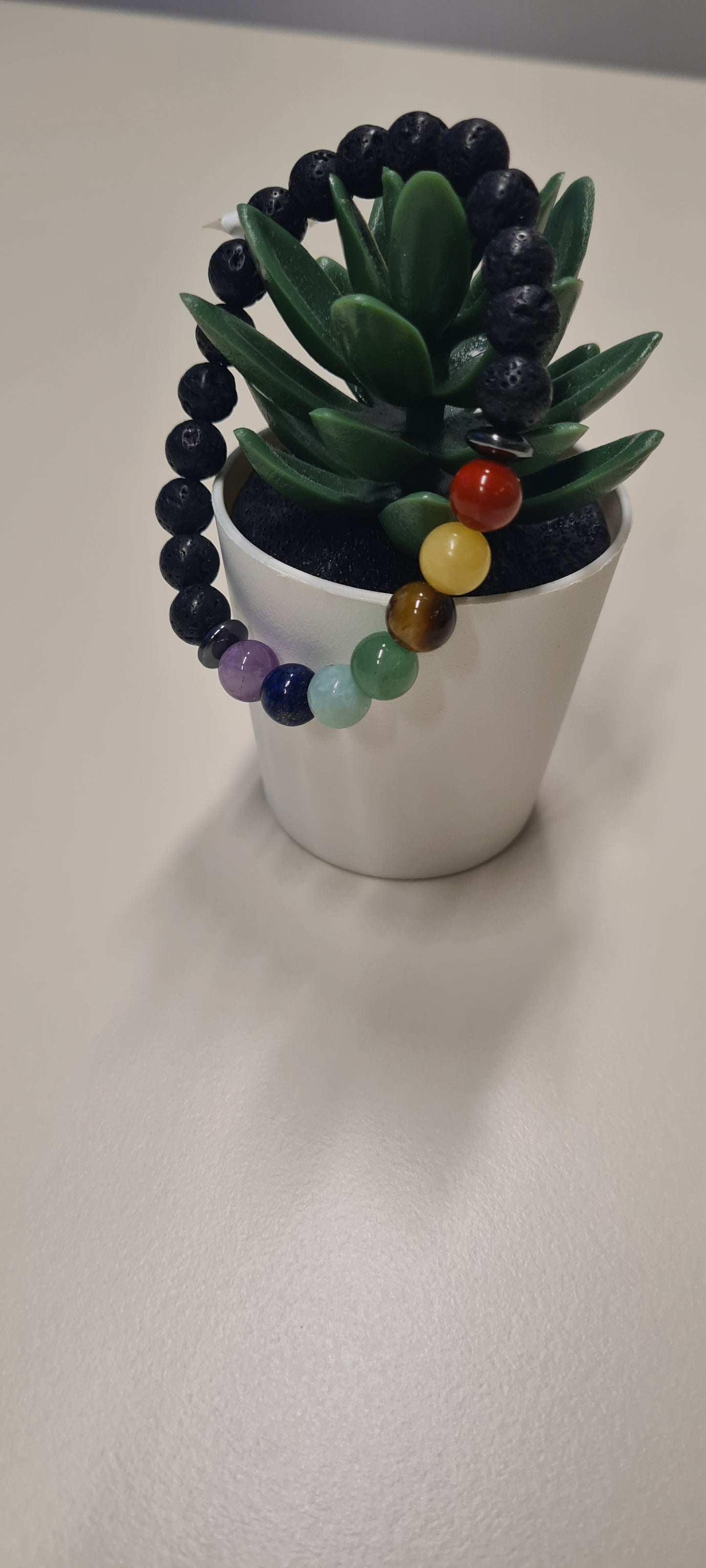 Bracelet 7 chakras et pierre de lave