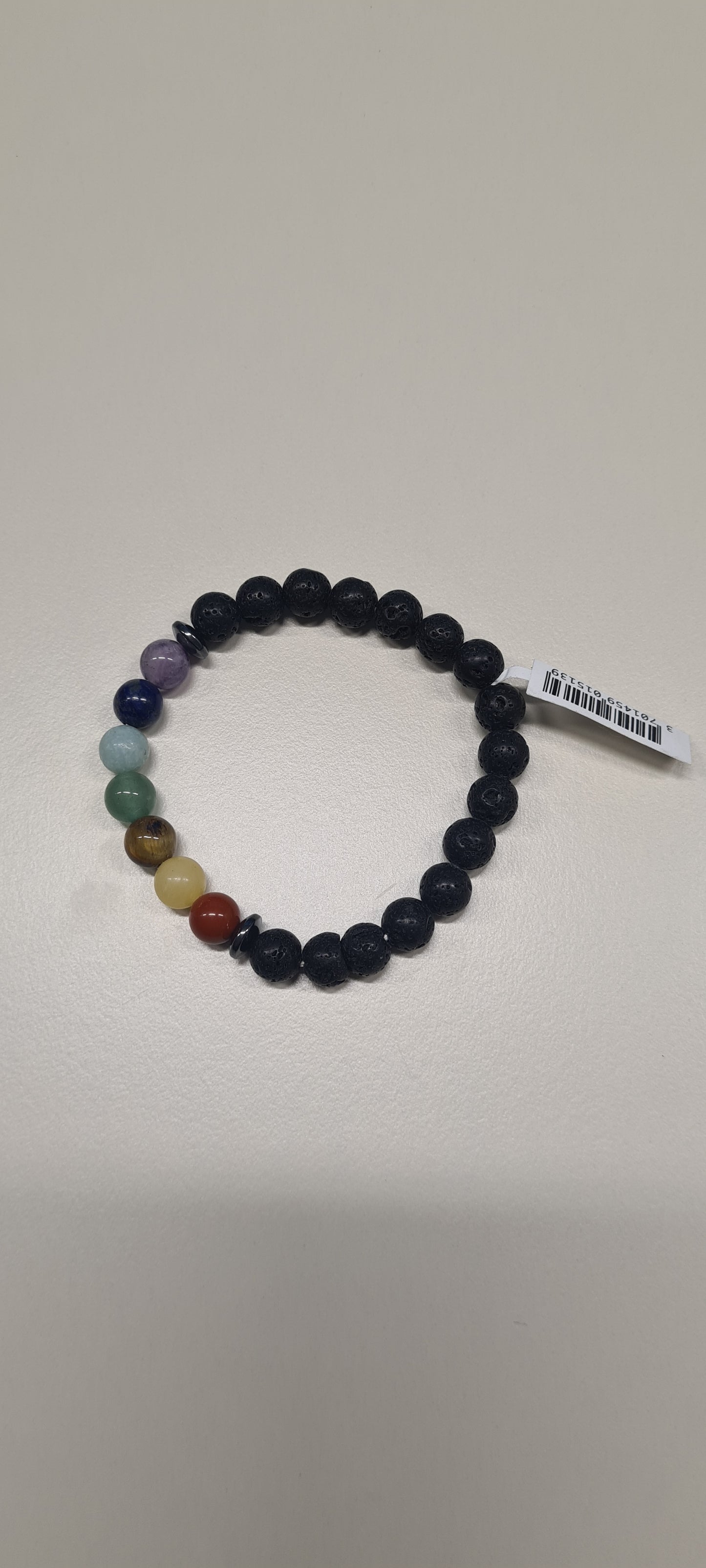 Bracelet 7 chakras et pierre de lave