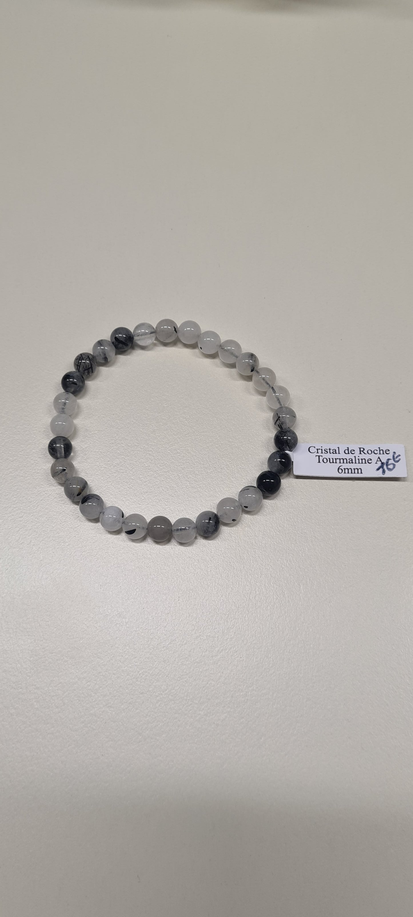 Bracelet Cristal de roche tourmaline