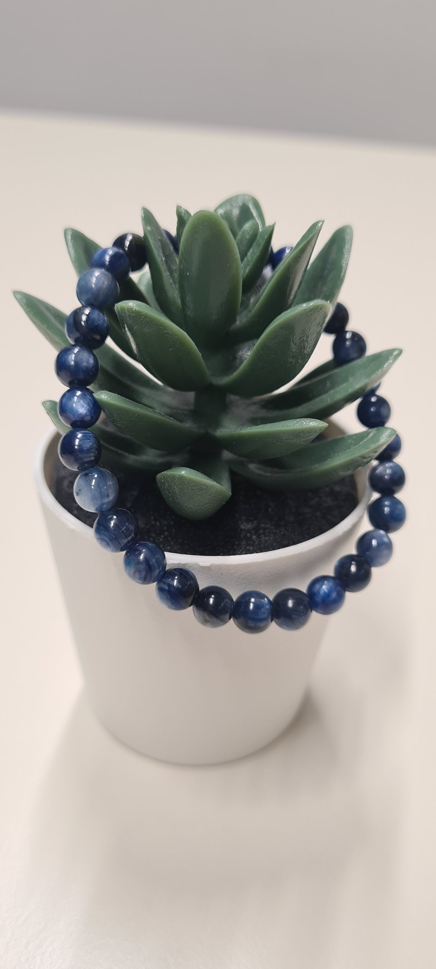 Bracelet Cyanite bleue traitée et chauffée