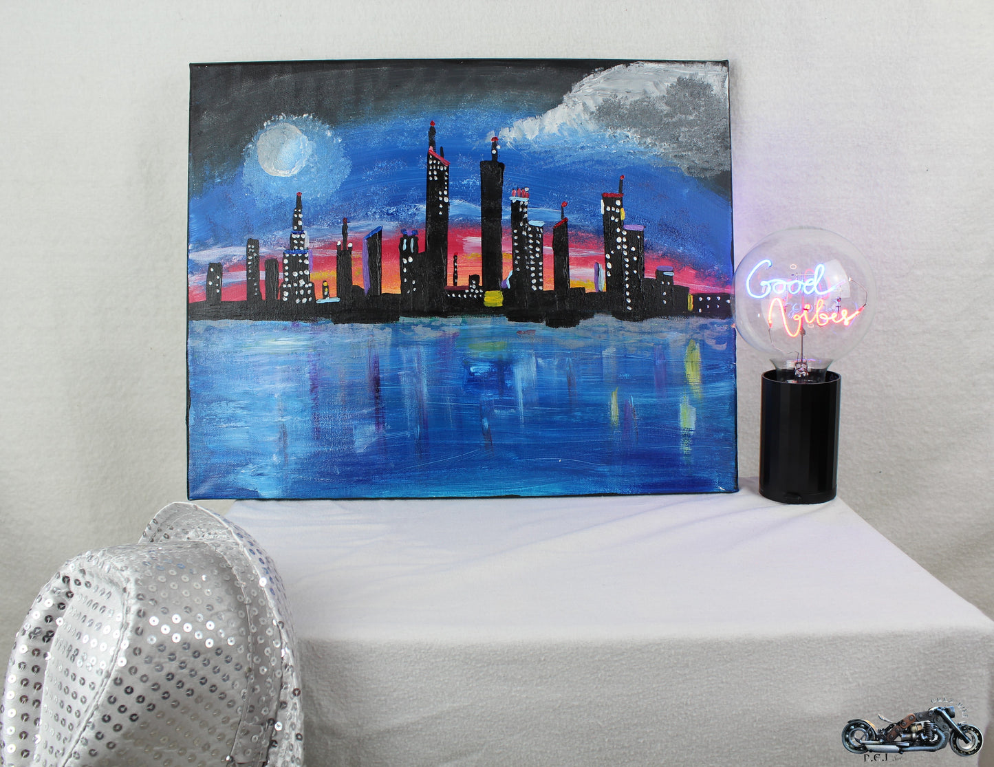 Pleine lune sur la Skyline