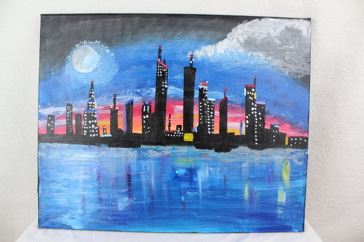 Pleine lune sur la Skyline