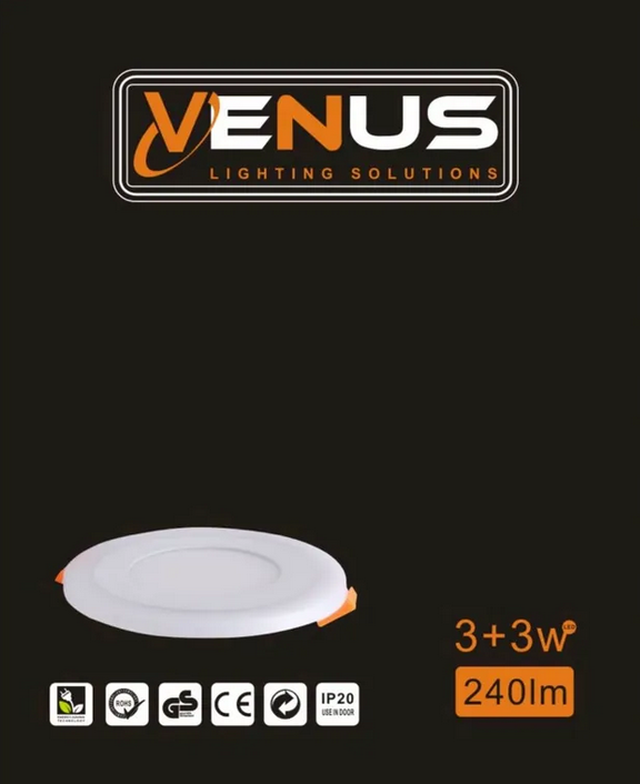 Panneau LED Bleu et Blanc Venus 3W+3W