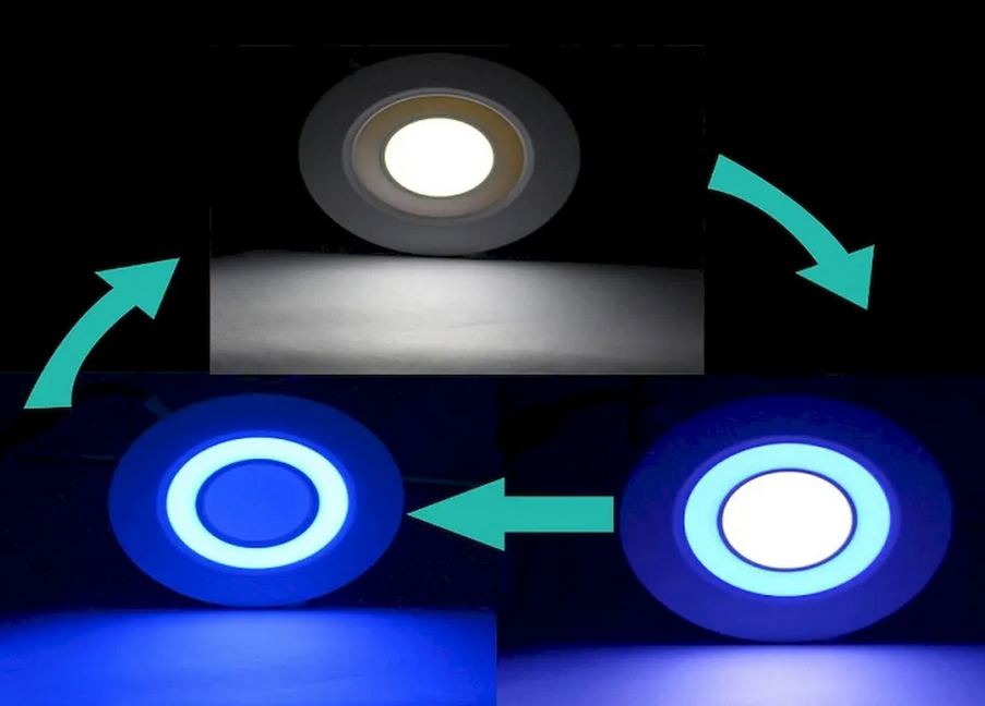 Panneau LED Bleu et Blanc Venus 3W+3W