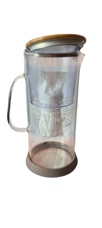 Carafe filtrante en verre avec 6 filtres